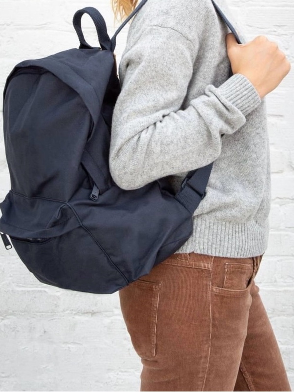 Brandy Melville Black Canvas Mini Backpack